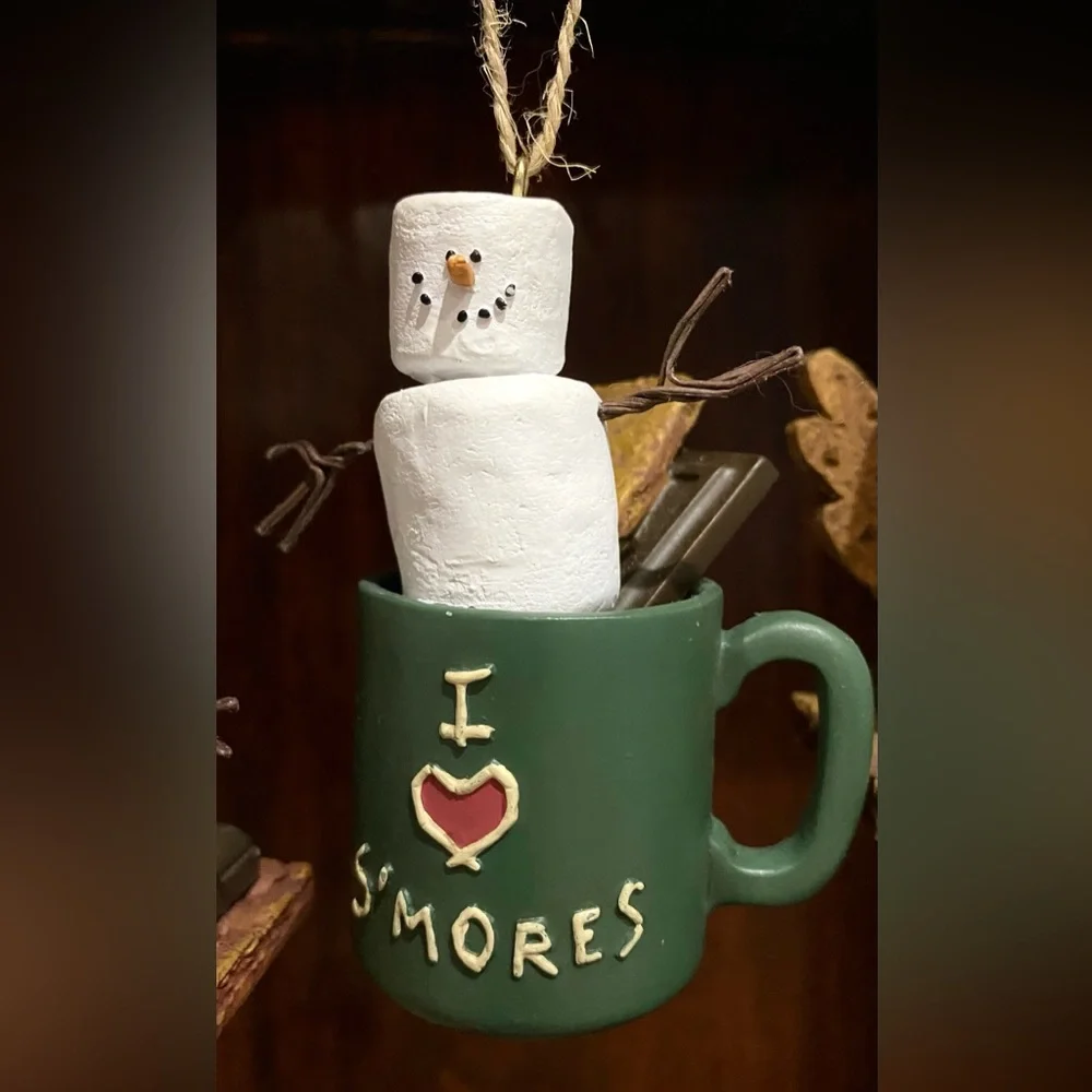 The Original S’mores Midwest Marshmallow Set of 3 Holiday Christmas Ornaments